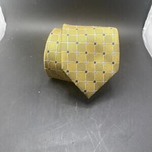 Jos A Bank Tie Gold With Blue